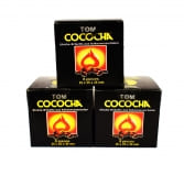 Уголь для кальяна кокосовый Tom Cococha Yellow 8 кубиков в картонной упаковке, фото 1, цена