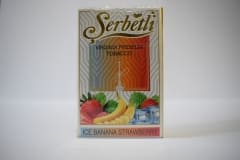 Табак для кальяна Serbetli Ice Banana Strawberry (Ледяной Банан с Клубникой)