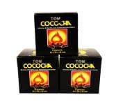 Уголь для кальяна кокосовый Tom Cococha Yellow 8 кубиков в картонной упаковке