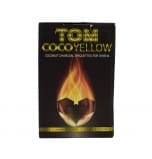 Уголь для кальяна кокосовый Tom Cococha Yellow 1 кг в картонной упаковке